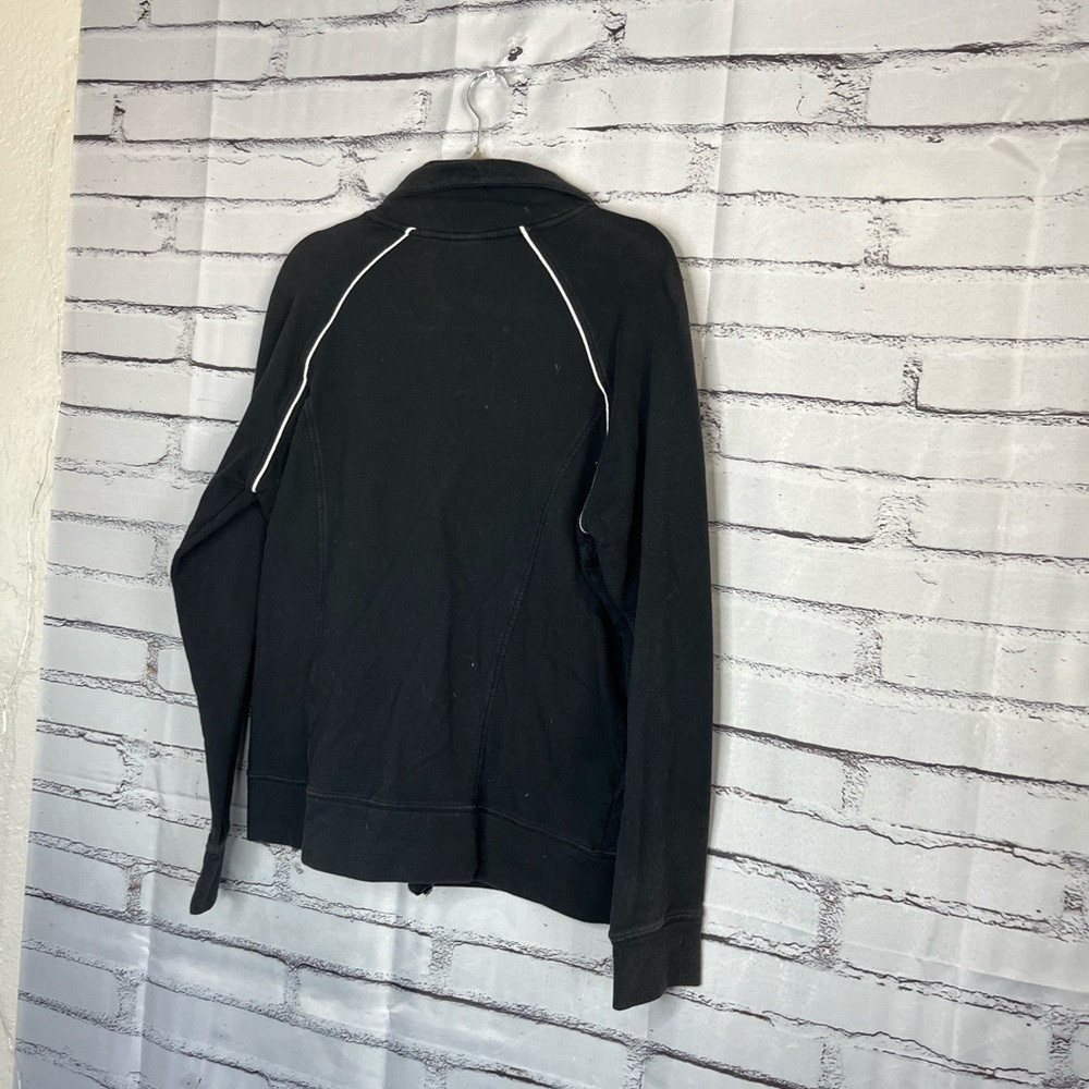 The North Face Women’s XL Fleece Softshell Full-Zip Pullover Jacket Black White - Picture 9 of 14